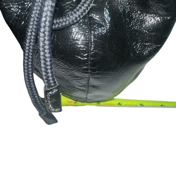 Coach C1089-15790 Black Patent Leather Hobo Shoulder Bag Zip Pocket - Picture 8 of 13